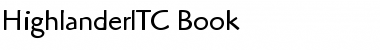 HighlanderITC-Book Book Font