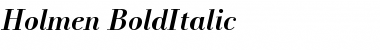Holmen-BoldItalic Regular Font