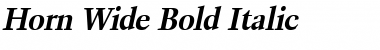 Horn Wide Bold Italic Font