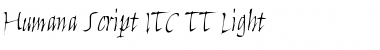 Humana Script ITC TT Light Font