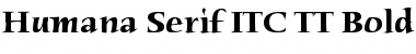 Humana Serif ITC TT Bold Font
