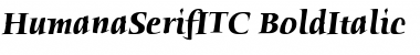 HumanaSerifITC BoldItalic Font