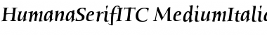 HumanaSerifITC-Medium Font