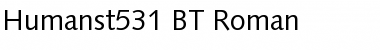 Humanst531 BT Roman Font