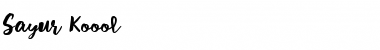 Download Sayur Koool Font Download Sayur Koool Font