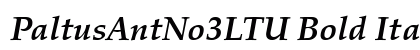 PaltusAntNo3LTU Bold Italic preview