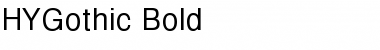 HYGothic-Bold Regular Font