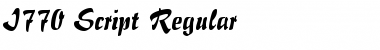 I770-Script Regular Font