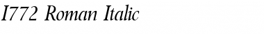 I772-Roman Italic Font