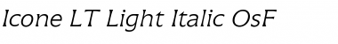 Icone LT LightOsF Italic Font