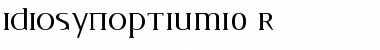 IDIOSYNOPTIUM1.0 R Regular Font