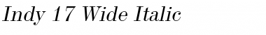 Indy 17 Wide Italic Font