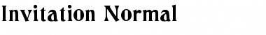 Invitation Normal Font