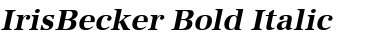 IrisBecker Bold Italic Font