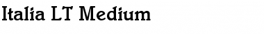 Italia LT Medium Regular Font
