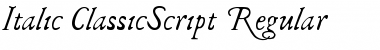 Download Italic ClassicScript Regular Font