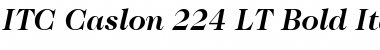 Caslon 224 LT Medium Bold Italic Font