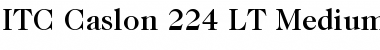 Caslon 224 LT Medium Regular Font