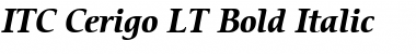 ITCCerigo LT Book Bold Italic Font