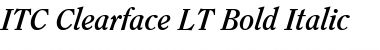 Clearface LT Bold Italic Font