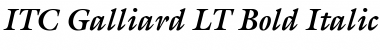 Galliard LT Bold Italic Font