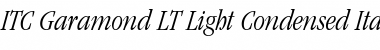 Garamond LT LightCondensed Italic Font