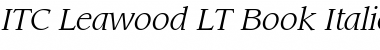 Leawood LT Book Italic Font