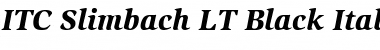 Slimbach LT Black Italic Font
