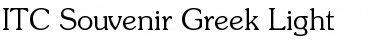SouvenirGreek Light Regular Font