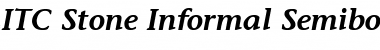 StoneInformalSemibold Italic Font