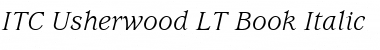 Usherwood LT Book Italic Font