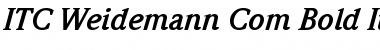 ITC Weidemann Com Bold Italic Font