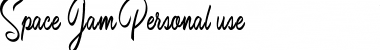 Space Jam Personal Use Font