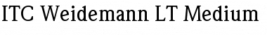 Weidemann LT Medium Font
