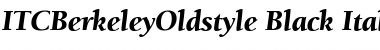 ITCBerkeleyOldstyle-Black BlackItalic Font