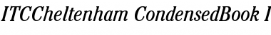 ITCCheltenham-CondensedBook BookItalic Font