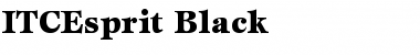 ITCEsprit-Black Black Font