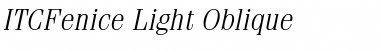 ITCFenice-Light Font