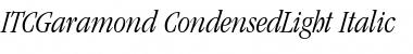 ITCGaramond-CondensedLight Font