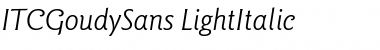 ITCGoudySans-Light Font