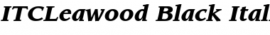 ITCLeawood-Black BlackItalic Font