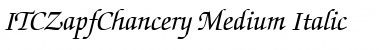 ITCZapfChancery-Medium MediumItalic Font