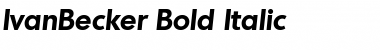 IvanBecker Bold Italic Font