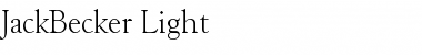 JackBecker-Light Regular Font