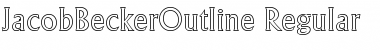 JacobBeckerOutline Regular Font