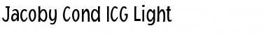 Jacoby Cond ICG Light Font