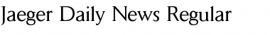 Jaeger Daily News Regular Font