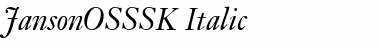 JansonOSSSK Font