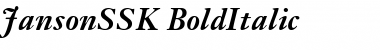 JansonSSK BoldItalic Font