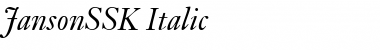 JansonSSK Italic Font